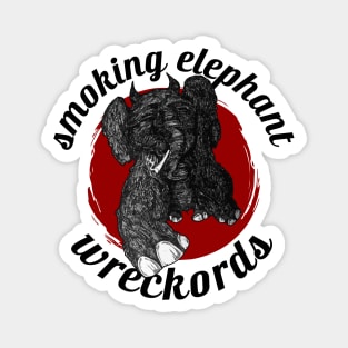 Smoking Elephant Wreckords Original Magnet