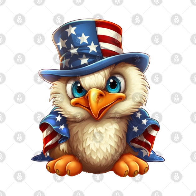 4th of July Baby Bald Eagle #9 by Chromatic Fusion Studio