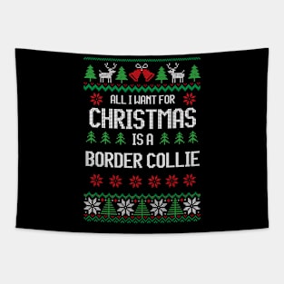 cute border collie Tapestry