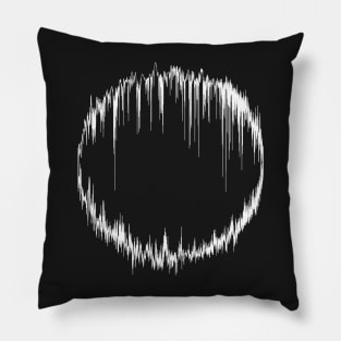 White Soundwave design Pillow