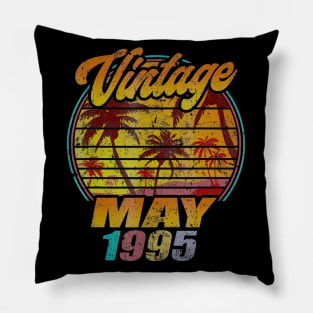 Born In May 1995 Birthday Vintage May 1995 Pillow