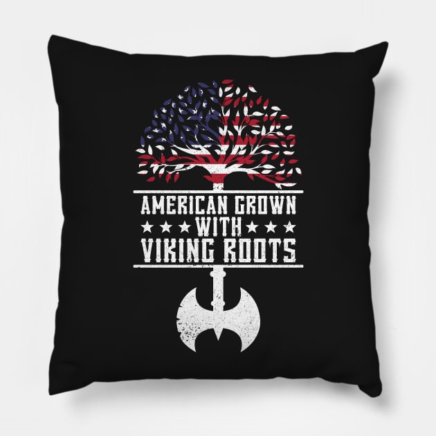 American Viking Roots Pillow by yass-art