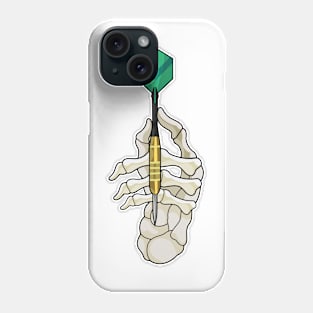 Skeleton Hand at Darts with Dart Phone Case