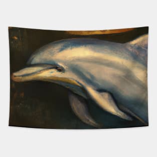 Dolphin with a Crown Tapestry