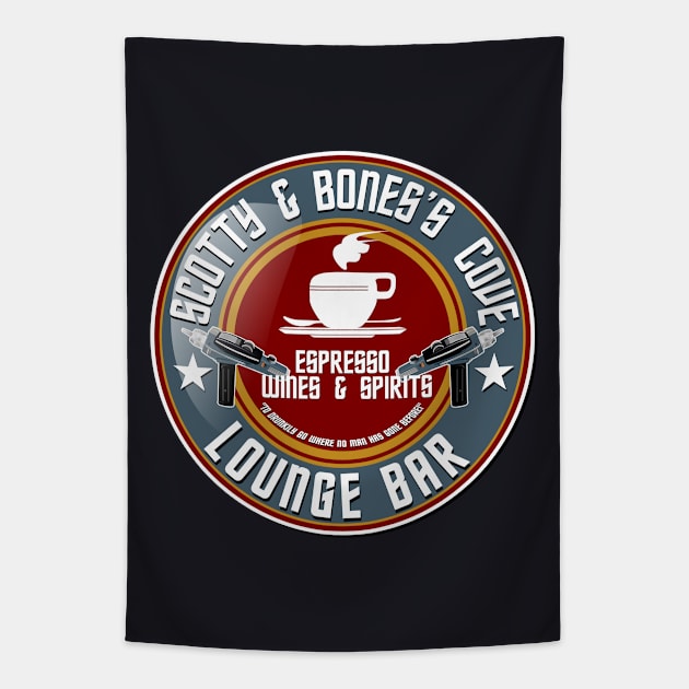 SCOTTY &BONE'S COVE LOUNGE BAR Tapestry by KARMADESIGNER T-SHIRT SHOP