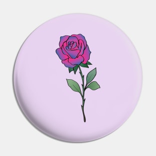 Bi Bisexual Rose Flag Colors Colours Pin