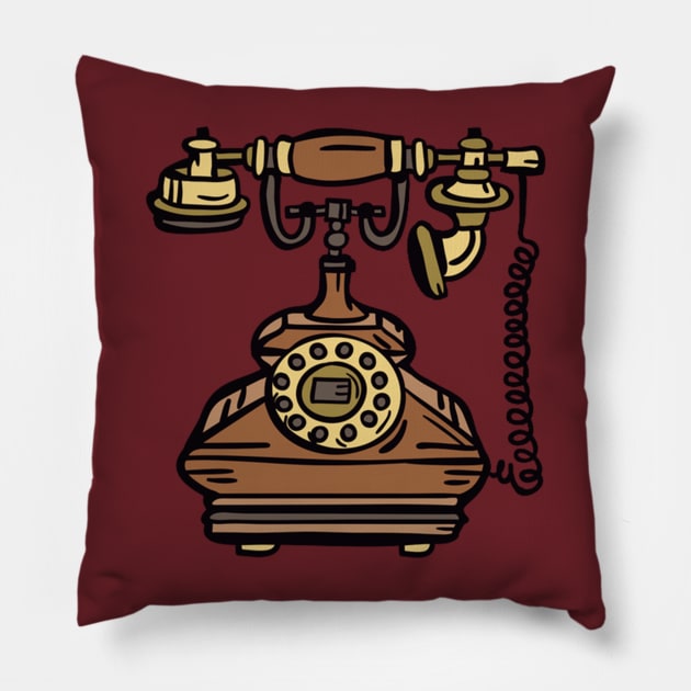 Retro Rotary Phone Pillow by Alvon Ronny Is Mine Art.Co