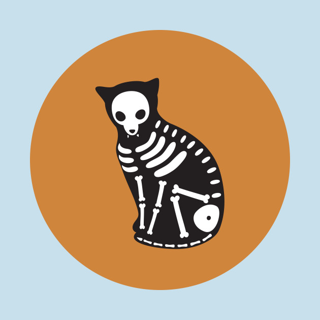 Discover Halloween Skeleton Cat - Skeleton - T-Shirt