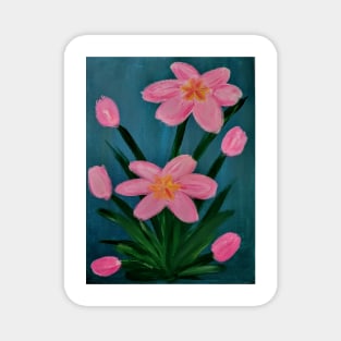 Some pink Lilly's Magnet