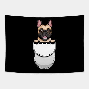 Funny French Bulldog Pocket Dog Tapestry