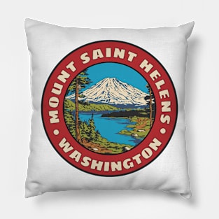 Mount Saint Helens Vintage Style Pillow