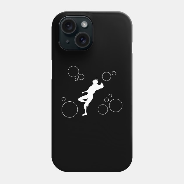 Bubbles Hibiki Falling White Phone Case by Luma Designs