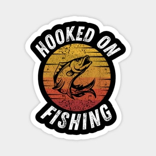 Hooked On Fishing Vintage Distressed Magnet