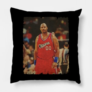 The Late Big Fella 'Kevin Duckworth' in A Rare Clippers Shot Pillow