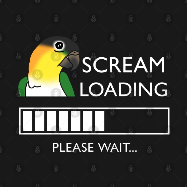 Scream Loading Black headed caique #white by FandomizedRose