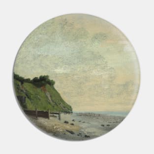 Cliffs on the Sea Coast: Small Beach, Sunrise by Gustave Courbet Pin