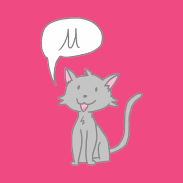 Mu Cat Kitten Cat Cute Chibi Kawaii Pun Mu Tote Teepublic Au