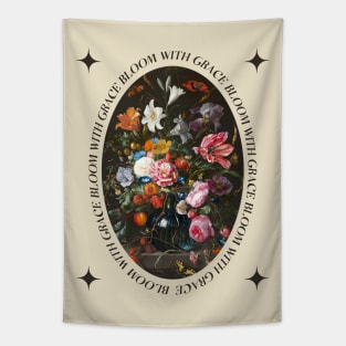 Bloom With Grace Vintage Aesthetic Tapestry