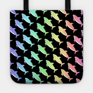 SHARK Attack Black Pattern Tote