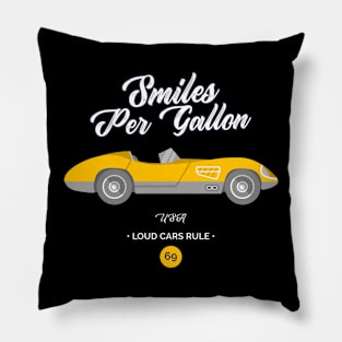 Smiles Per Gallon Car Pillow