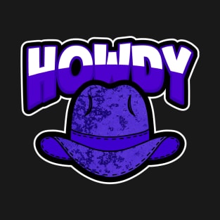 HOWDY Yall Western Blue Cowboy Hat T-Shirt