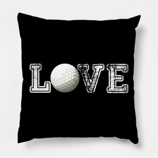 Golf distressed ball t shirt cute dad mom love Pillow