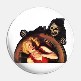 Beautiful woman and death Pin