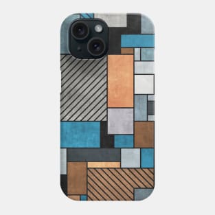 Random Concrete Pattern - Blue, Grey, Brown Phone Case