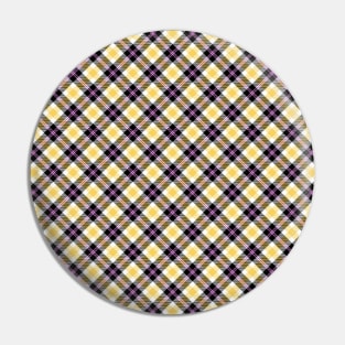 Pink and Yellow Plaid Background Pin