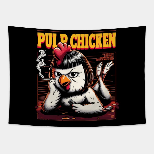 Pulp Chicken Tapestry by Lima's