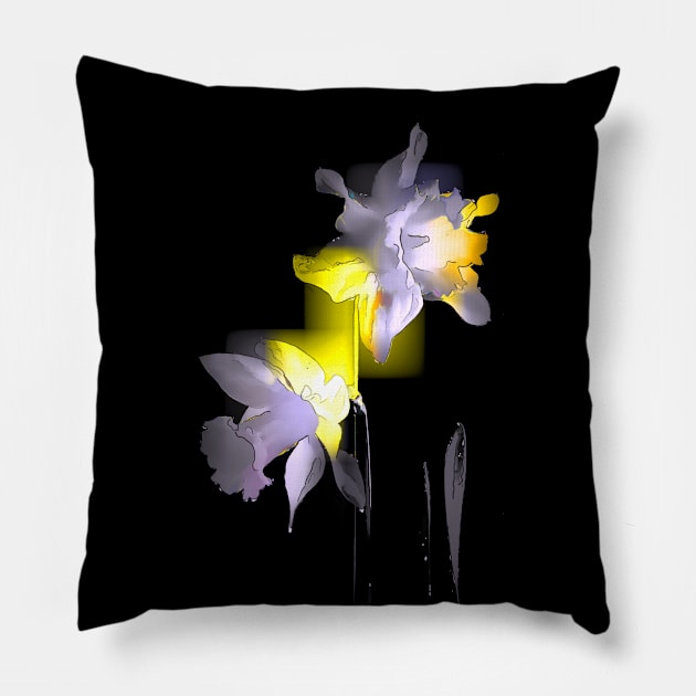 Cubist Daffodils Pillow by JonDelorme