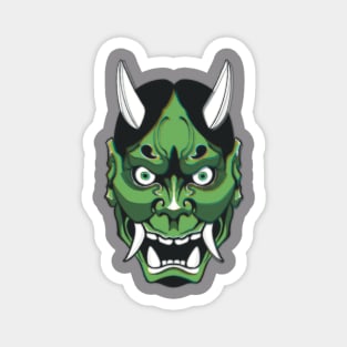 Green Hannya Magnet