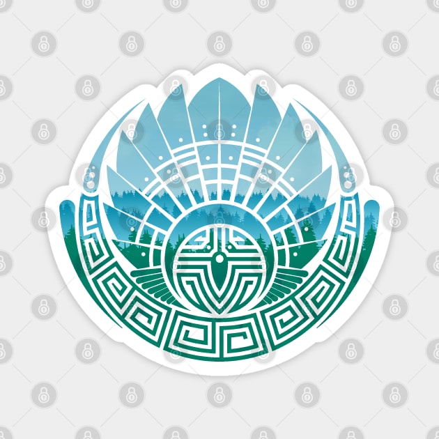 Green Tribal Glyph Magnet by DoomDesigns