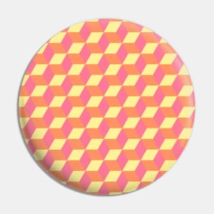 Geometric design- pink, orange, and yellow Pin