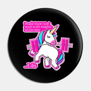 Weightlifting Unicorn / version 2 Pin