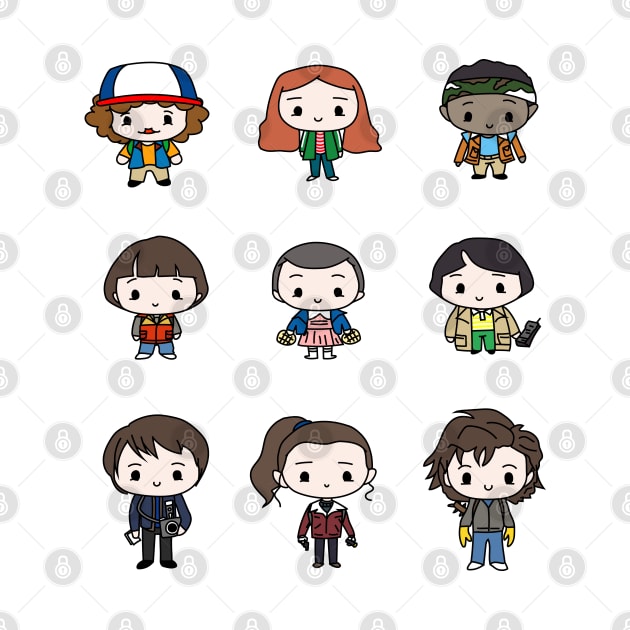 Stranger Things Kids Fan Art by chibicrayon