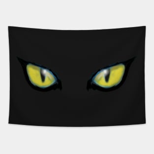 Cats Eyes Yellow Tapestry