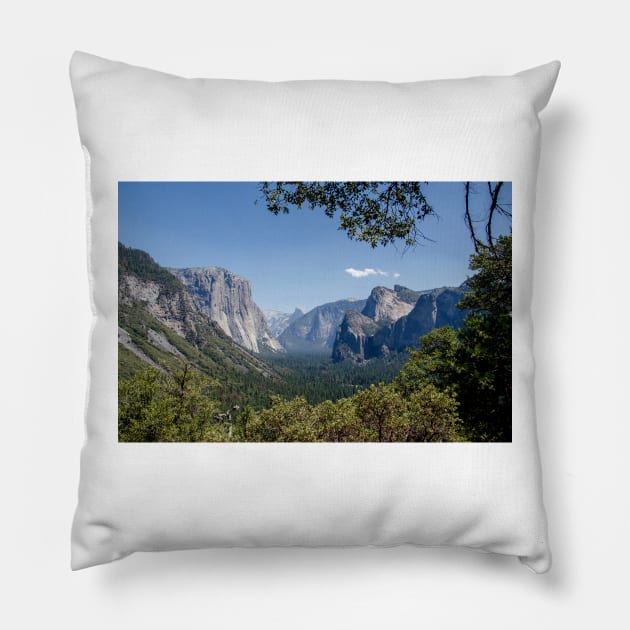 Yosemite Valley Summer Day Pillow by pmcmanndesign