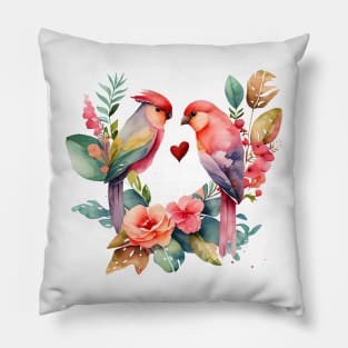 two beautiful love birds Pillow