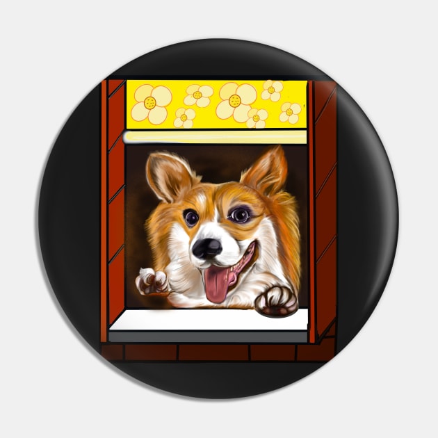 Doggy doggie dog in the window- corgi - Pembroke  Welsh corgi, puppy love Pin by Artonmytee