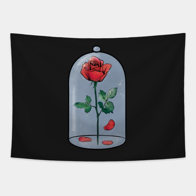 Enchanted Rose in a Jar Tapestry by Kalepanic