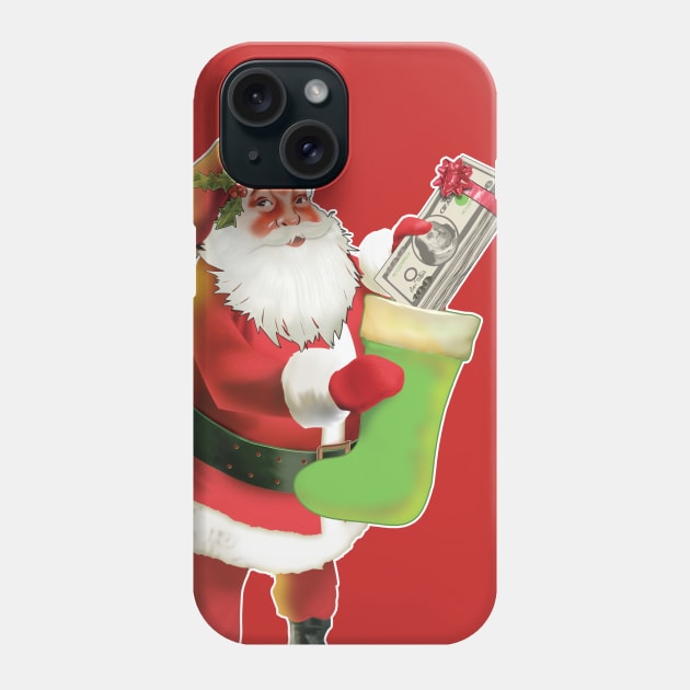 Santa Cash Phone Case by Pops Culture