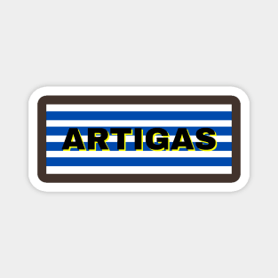 Artigas City in Uruguay Flag Stripes Magnet