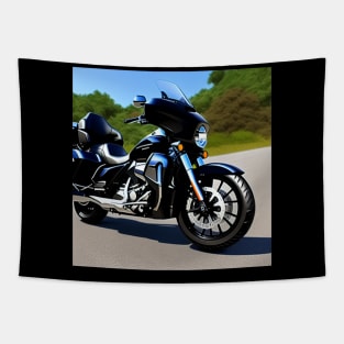 Classic Cruiser Motorcycle Black Tapestry