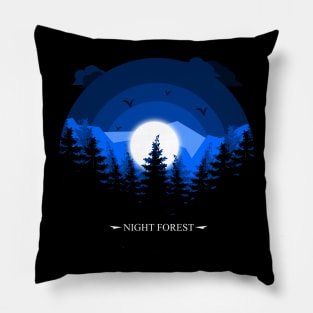 Night Forest Pillow