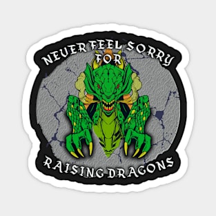 Never apologize for raising dragons Magnet