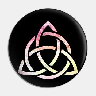 Celtic Trinity Knot Triquetra with Circle Pastel Style Design Pin