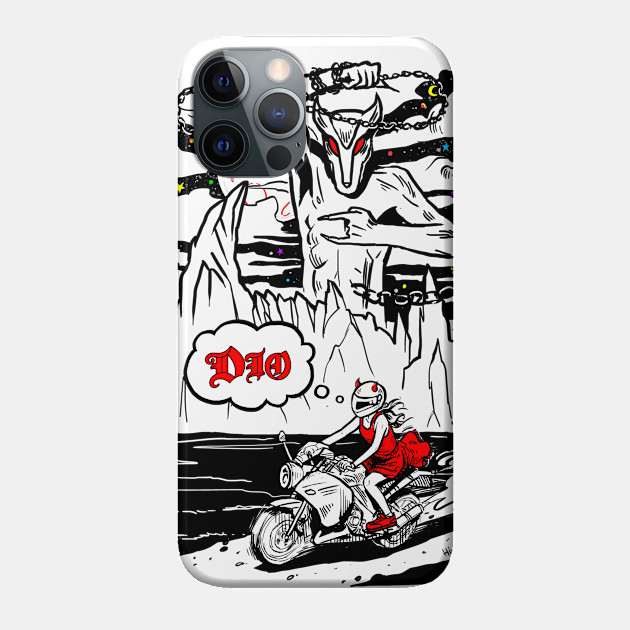 Lady biker in a dress - Heavy Metal - Phone Case