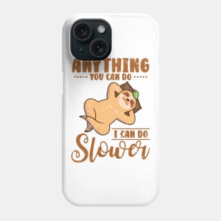 Cute Sloth Lazy Office Worker Working Sloth Statement Chill Phone Case