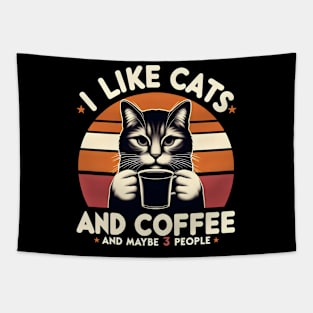 I like cats and coffee Tapestry